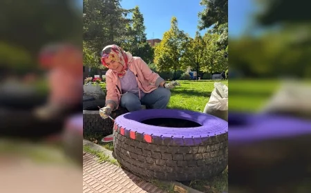 Eskişehir’de çocukluk anıları ESMEK atölyesinde rengârenk bir bahçeye dönüştü