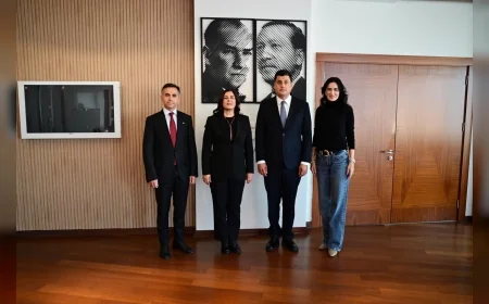 Aydın Büyükşehir Belediye Başkanı Özlem Çerçioğlu’na AYSO Başkanı Gökhan Maraş ve Hakkı Gözlüklü’den ziyaret