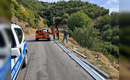 Manisa Büyükşehir Belediyesi Yollarında Güvenlik İçin 33 Bin Metre Oto Korkuluk Montajı Yapılacak
