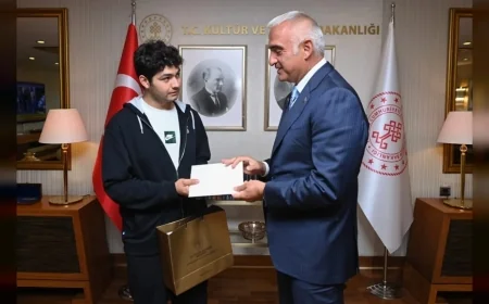 Kültür ve Turizm Bakanı Mehmet Nuri Ersoy: “Ahmet’in hekim olarak pek çok insana umut olmasını diliyorum”