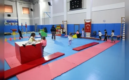 Tepebaşı’nda çocuklar jimnastikle spora başlıyor, eğitimler üç farklı yaş grubunda sürüyor