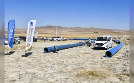 Ankara Büyükşehir Belediyesi Polatlı’da 5,8 kilometrelik tarımsal sulama hattını yeniliyor
