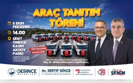 Derince Belediye Başkanı Av. Sertif Gökçe: Belediye Filosuna 14 Yeni Araç Daha Kazandırıldı
