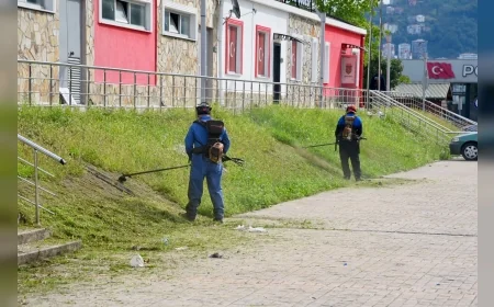 Giresun Belediyesi, Teyyaredüzü Mahallesi’ndeki Gençlik Merkezi Çevresinde Yabani Ot Temizliği Gerçekleştirdi