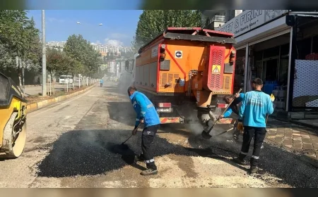 Adıyaman Belediyesi 6 Mahallede Yol Onarımını Sürdürüyor, Hastane Caddesi Yeni Asfalta Hazırlanıyor