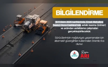 Nevşehir Belediyesi Duyurdu: Saatçi Hoca Caddesi Asfalt Çalışmaları Nedeniyle 2 Gün Trafiğe Kapatıldı