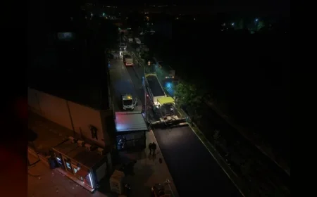 Bursa Büyükşehir Belediyesi Yıldırım’da 2. Vatan Caddesi’ni Gece Mesaisiyle Yeniliyor
