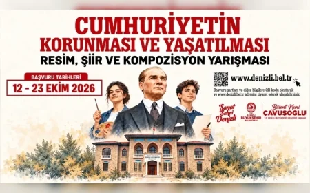 Denizli Büyükşehir Belediyesi’nden Cumhuriyet’in 103. Yılına Özel Resim, Şiir ve Kompozisyon Yarışması