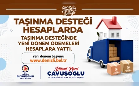 Denizli Büyükşehir Belediyesi Taşınma Desteği Ödemelerini Hesaplara Yatırdı: Ailelere 10 Bin TL’ye Kadar Destek