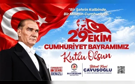 Denizli Büyükşehir Belediyesi Cumhuriyet’in 103. Yılını Bilim, Sanat, Spor ve Derya Uluğ Konseriyle Kutlayacak