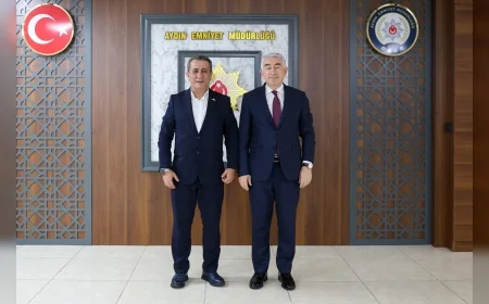 Efeler Belediye Başkanı Anıl Yetişkin’den Aydın İl Emniyet Müdürü Faruk Karaduman’a Hayırlı Olsun Ziyareti