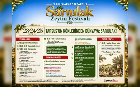 Tarsus, 3. Uluslararası Sarıulak Zeytin Festivali ile Üretim ve Gastronomi Kültürünü Buluşturacak