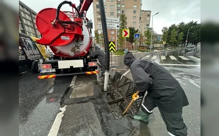 Beylikdüzü’nde Sağanak Yağış Alarmı: Belediye Ekipleri Su Baskınları ve Yol Çökmelerine Karşı Seferber Oldu