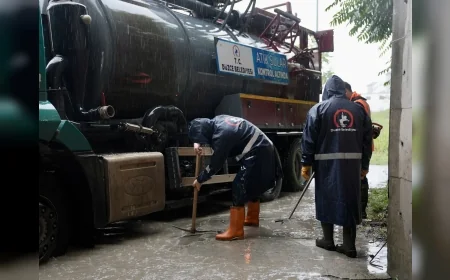 Düzce Belediyesi Şiddetli Yağış Uyarısının Ardından 137 Personel ve 86 Araçla Teyakkuz Haline Geçti