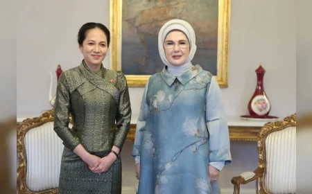 Emine Erdoğan, Kamboçya Başbakanı Hun Manet’in Eşi Pich Chanmony ile İstanbul’da Görüştü