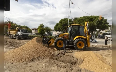 İzmir Büyükşehir Belediyesi Bergama’da 22 Milyon Liralık Altyapı Yatırımında Sona Yaklaştı