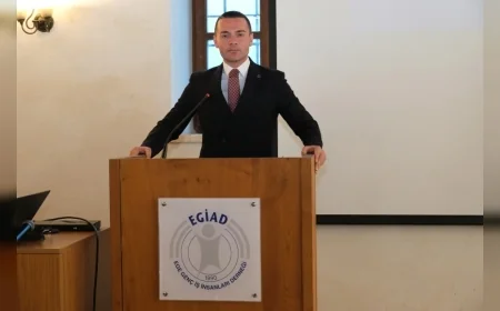 EGİAD Başkanı M. Kaan Özhelvacı: “Günümüz iş dünyasında kiminle birlikte üretebildiğimiz daha önemli hale geliyor”