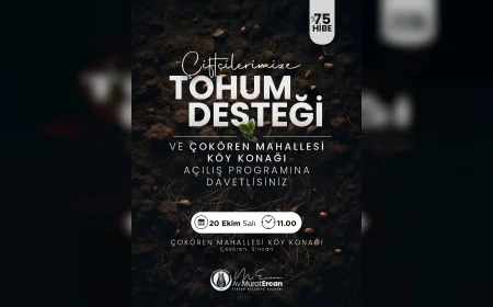 Sincan Belediyesi Çokören Mahallesi’nde Köy Konağı Açılışı ve Çiftçilere Tohum Desteği Programı Düzenleyecek