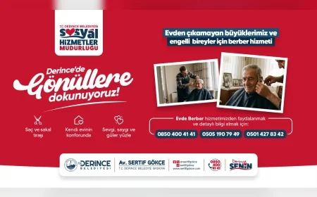Derince Belediyesi Evden Çıkamayan Yaşlı ve Engelli Vatandaşlara Evde Berber Hizmeti Sunuyor