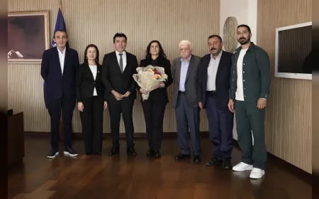 Aydın Büyükşehir Belediye Başkanı Özlem Çerçioğlu’na Nazilli Lokantacılar ve Kasaplar Odası Başkanı Mahmut Arslan’dan Ziyaret
