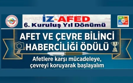 İZ-AFED’den Afet ve Çevre Bilinci Haberciliği Ödülleri İçin 2026 Başvuruları Başladı