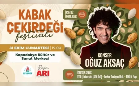 Nevşehir Belediyesi Kabak Çekirdeği Festivali’nde Oğuz Aksaç Konseri ve Ücretsiz İkramlarla Vatandaşları Buluşturacak
