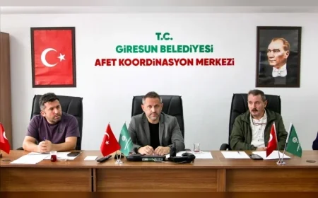 Giresun Belediyesi Afet İşleri ve Risk Yönetimi Müdürlüğü Afetlere Karşı Risk Azaltma Çalışmalarını Ele Aldı