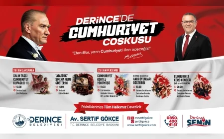 Derince Belediyesi Cumhuriyet Bayramı'nın 103. Yılını Beş Farklı Etkinlikle Kutlayacak