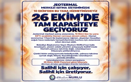 Salihli Belediyesi Jeotermal Isıtma Sistemini 26 Ekim’de Tam Kapasiteyle Devreye Alıyor!