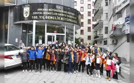 Ankara Büyükşehir Belediyesi 100. Yıl Gençlik Kütüphanesi’nde Minik Okurları Kitaplarla ve Atatürk’ü Anlatan Animasyonlarla Buluşturuyor