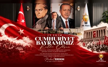 AK Parti Aydın İl Başkanı Mehmet Erdem: “Cumhuriyetimizin en büyük gücü milletimizin sarsılmaz birlik ve beraberliğidir”