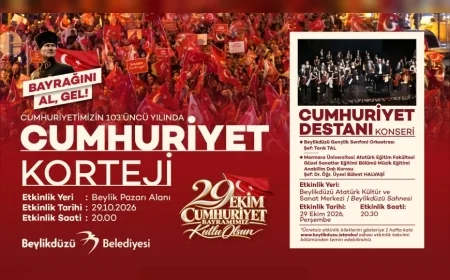 Beylikdüzü’nde Cumhuriyet’in 103’üncü Yılı Kortej, Konser ve Çelenk Töreniyle Kutlanacak