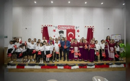 Mersin Büyükşehir Belediyesinin Çocuk Kampüsleri ve Kurs Merkezlerinde Cumhuriyet’in 103. Yılı Coşkuyla Kutlandı