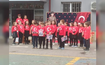 Kocaeli Mehmet Süha Uçar Bahçecik Körfez İlkokulu’nda Cumhuriyet’in 103. Yılı Öğrencilerin Gösterileriyle Coşkuyla Kutlandı
