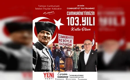 YENİ Parti Aydın Milletvekili Evrim Karakoz: “Cumhuriyet, bu milletin en büyük kazanımı ve geleceğimizin teminatıdır”