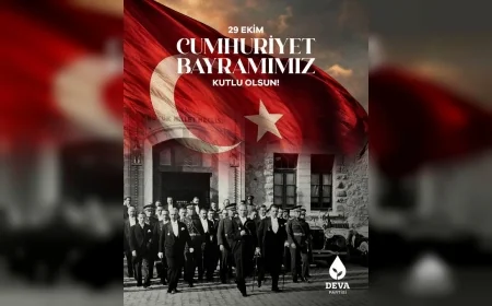 DEVA Partisi Genel Başkanı Ali Babacan: “Cumhuriyetimizin İlanının 103. Yıl Dönümü Kutlu Olsun”