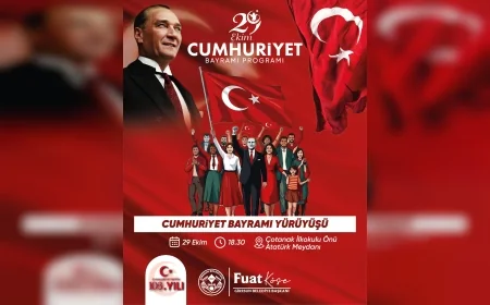 Giresun Belediye Başkanı Fuat Köse, Cumhuriyet Bayramı’nın 103’üncü yılında vatandaşları Türk bayraklarıyla yürüyüşe davet etti