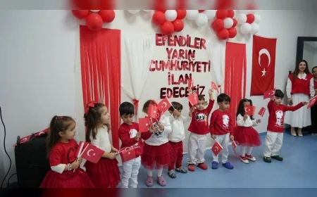 Adıyaman Belediyesi Çocuk Kampüsü’nde Minik Öğrencilerden Cumhuriyet’in 103’üncü Yılına Özel Kutlama