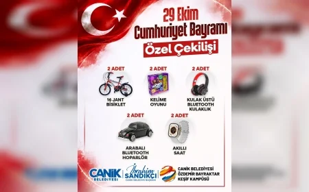 Canik Belediye Başkanı İbrahim Sandıkçı’dan 29 Ekim’e Özel Hediye Çekilişi: Bisiklet, Akıllı Saat ve Daha Fazlası