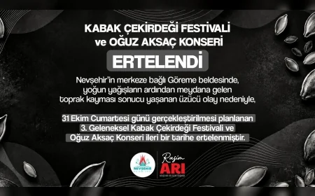 Nevşehir’de Göreme’deki Kaya Düşmesi Sonrası Kabak Çekirdeği Festivali ve Oğuz Aksaç Konseri Ertelendi