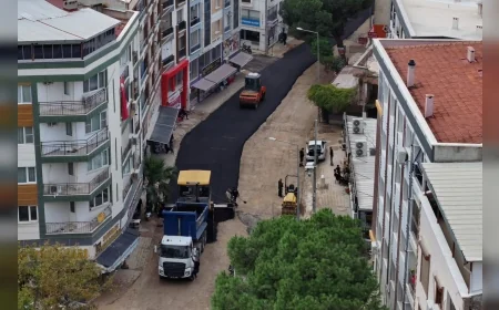 Manisa Büyükşehir Belediyesi, Muradiye’de Yağışlara Karşı Sıcak Asfalt Çalışmalarını Hızlandırdı!