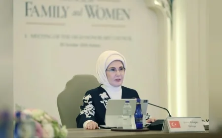 EMİNE ERDOĞAN: “KADINLARIN TOPLUM HAYATINDA GÜÇLÜ VE ETKİN BİR KONUMDA OLMASI TÜRK DÜNYASININ TARİHİ MİRASINDA VAR”