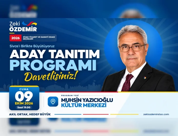 STSO Yönetim Kurulu Başkanı Zeki Özdemir: “Geleceğin Sivas’ını hep birlikte inşa etmeye davet ediyoruz”