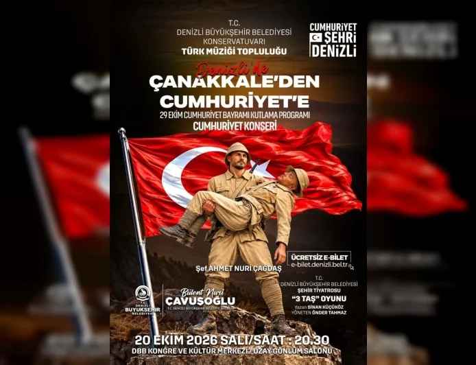 Denizli Büyükşehir Belediyesinden Cumhuriyet Bayramı’na Özel “Çanakkale’den Cumhuriyet’e” Programı
