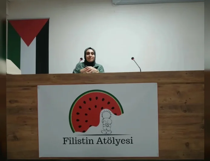 Hitit Üniversitesi Öğrencisi Esra Dalyan, Çorum Filistin Atölyesi’nde İlk Sunumda Dijital Mücadeleyi Anlattı