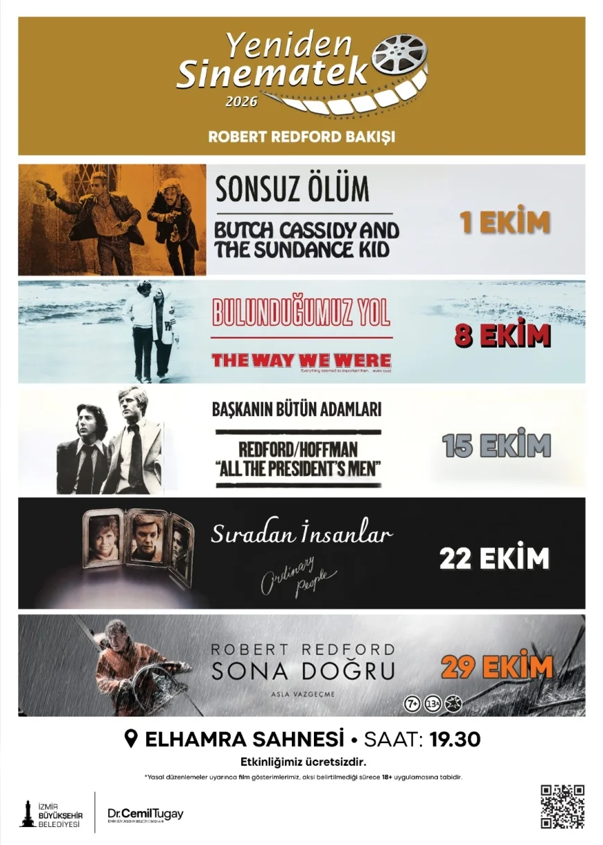 İzmir’de Yeniden Sinematek yeni sezonu “Robert Redford Bakışı” seçkisiyle açıyor