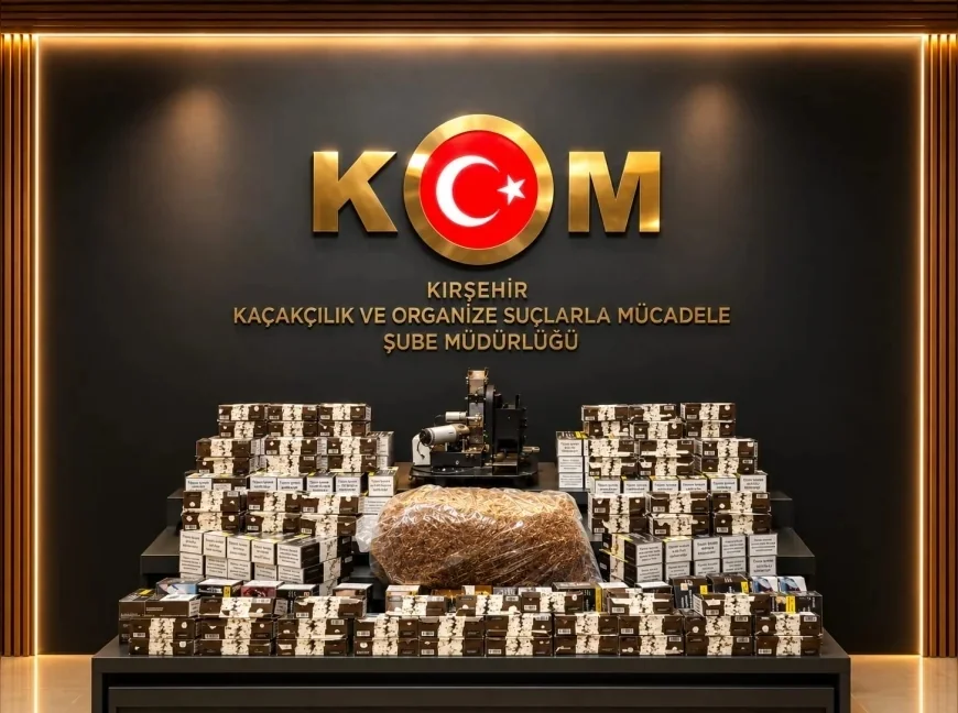 Kırşehir İl Emniyet Müdürlüğünden tütün kaçakçılığı operasyonu: 45 bin 200 makaron ele geçirildi