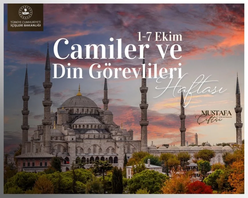 İçişleri Bakanı Mustafa Çiftçi: “Mihrabın, minberin ve kürsünün vakarını taşıyan din görevlilerimizin haftasını tebrik ediyorum”