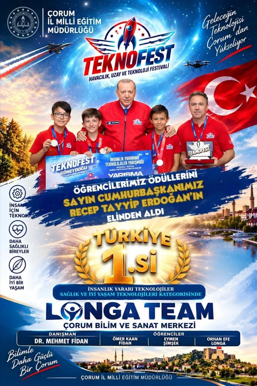 Çorum’un Gurur Gecesi: TEKNOFEST 2026’da Türkiye Şampiyonluğu Ödülü Cumhurbaşkanı Erdoğan’ın Elinden Alındı