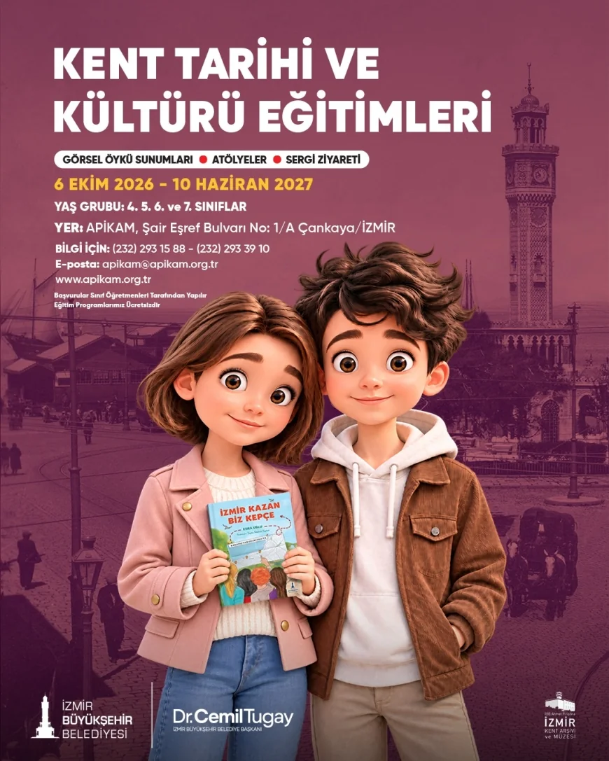 İzmir Büyükşehir Belediyesi APİKAM’da çocuklara kent tarihi ve kültürü eğitimleri başlıyor